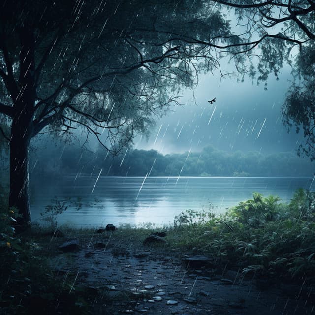 Peaceful Nocturne: Rain by the Lake - Rain for Deeper Sleep