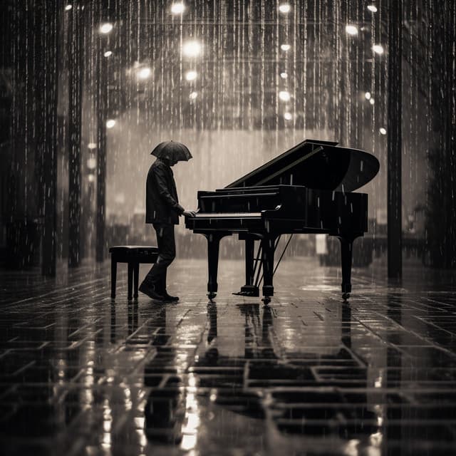 Exploración Para Un Estudio Centrado En El Piano Lluvioso - Música de estudio y música de piano