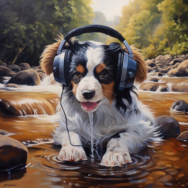 River Dogs: Canine Harmony Tune - Path to Peace