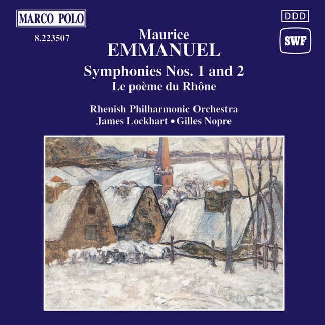 Emmanuel: Symphonies Nos. 1 and 2 - Maurice Emmanuel