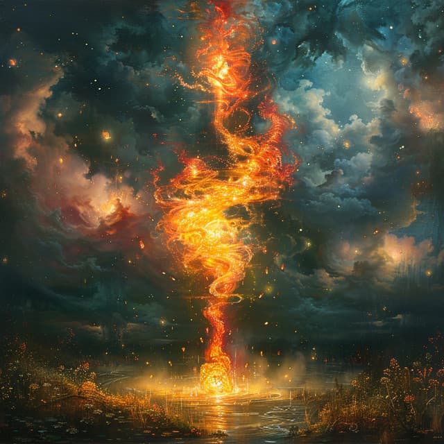 Sinfonía De Fuego Binaural: Ritmos Ambientales Cálidos - Concentración de ritmos binaurales