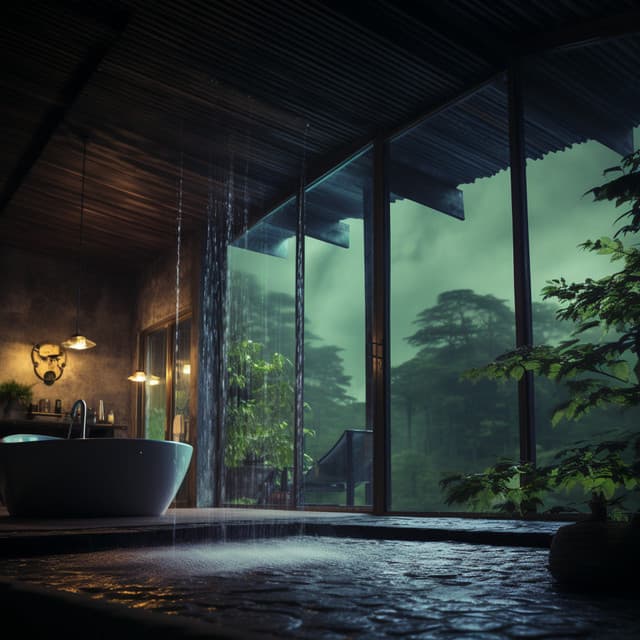 Spa Showers: Rain Melodies for Relaxation - Smooth Dinner Music