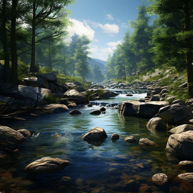 Baby's Water Lullaby: Soft Stream Melodies - Womb Sound