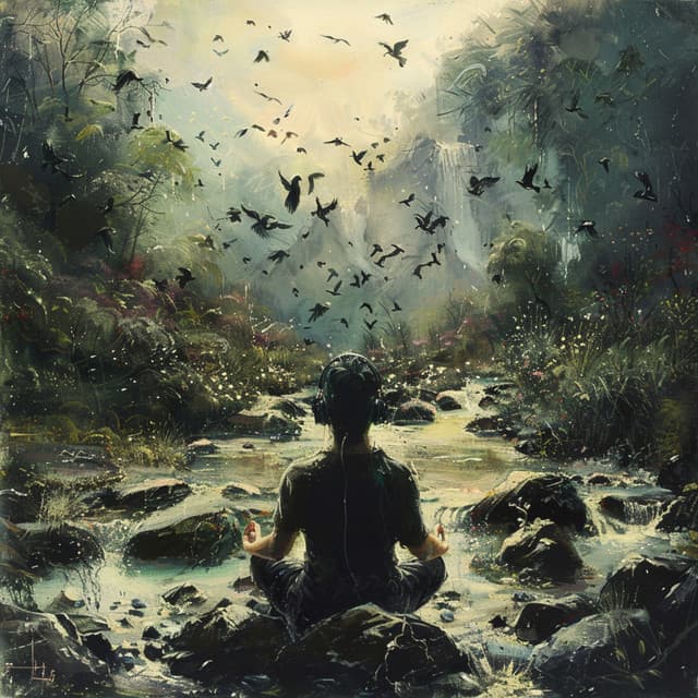 Nature's Creek Meditation: Binaural Birds Harmonic Focus - 78 72 Hz - Solfeggio Frequency Meditation