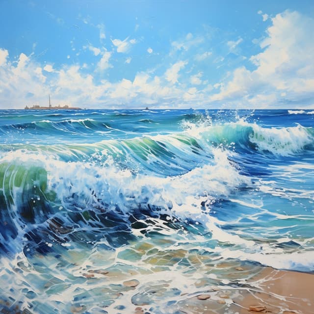 Armonía De Olas Enfocadas: Concentración Musical Con El Océano - Ambiente