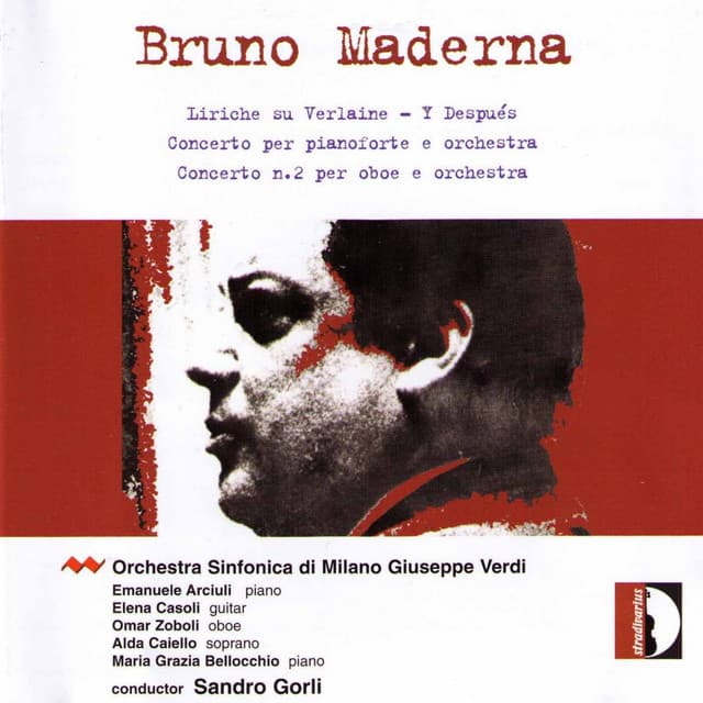 Maderna: Liriche su Verlaine, Y después & Piano Concerto - Bruno Maderna