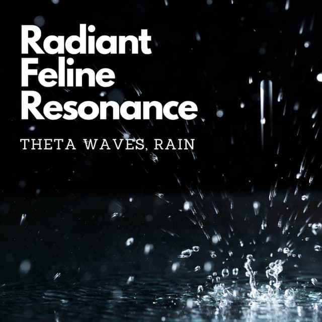 Radiant Feline Resonance: Theta Waves, Rain - Cats Music Zone