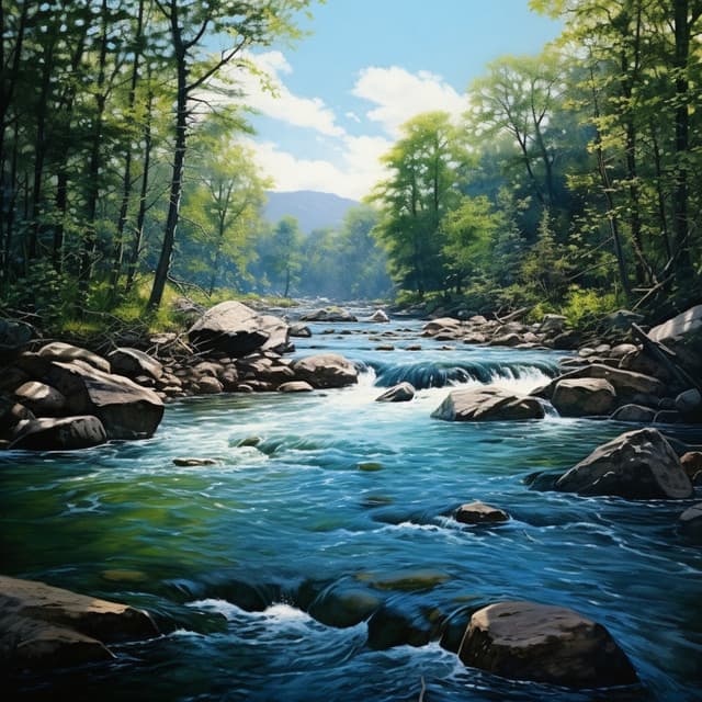 Meditative River: Tranquil Stream Ambience - Healing Zen Meditation