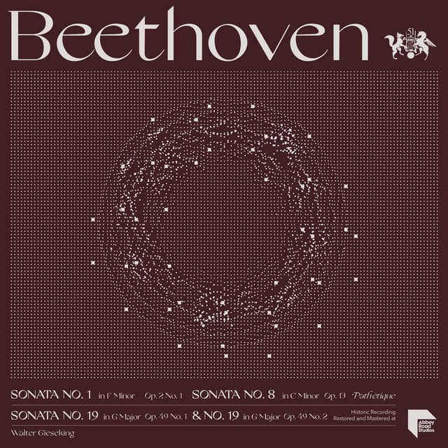 Beethoven: Sonatas No. 1 in F Minor, Op. 2 No. 1, No. 8 in C Minor, Op. 13 "Pathètique", No. 19 in G Minor, Op. 49 No.1 & No. 20 in G Major, Op. 49 No. 2 - Ludwig van Beethoven