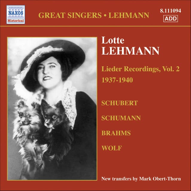 Lehmann, Lotte: Lieder Recordings, Vol. 2 - Lotte Lehmann
