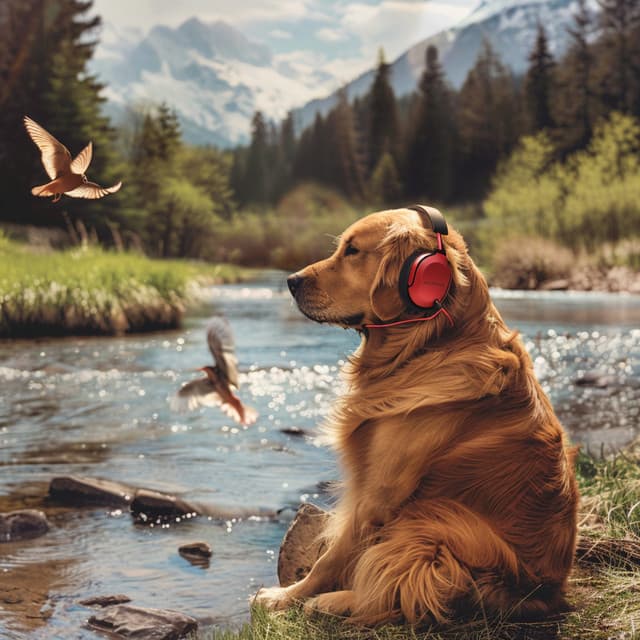 Pets in Nature’s Creek: Binaural Birds Harmony - 92 88 Hz - Relaxing Pet Music