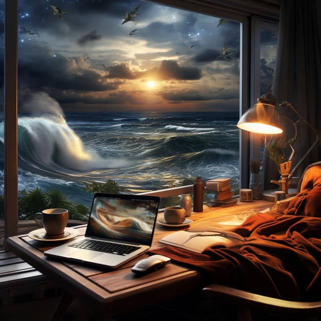 Music combined with Ocean: Oceanic Work Focus - Natural Song