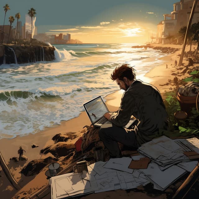 Productive Work by the Sea: Ocean Professional Bliss Harmony - Sounds of Beautiful World