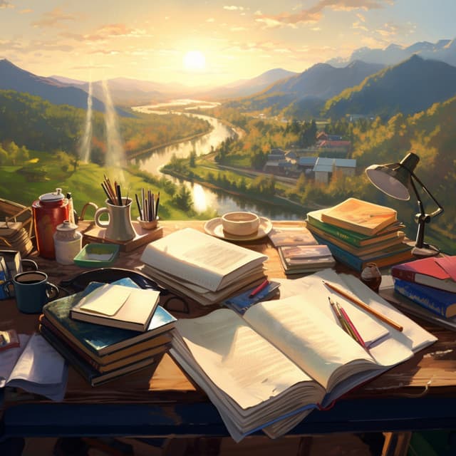 Soundscapes of Learning: Oceanic Study Melodies - Ocean Waves Radiance