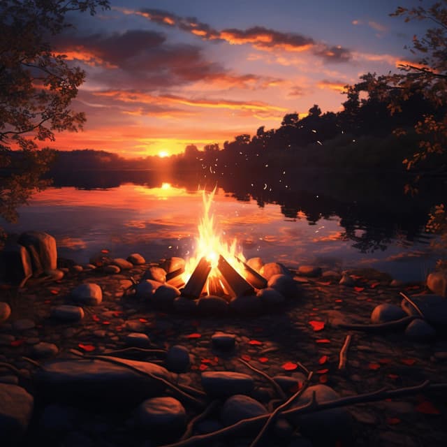 Sonic Fire Harmony: Relaxing Music Waves - Fire Sounds Sleep and Relax