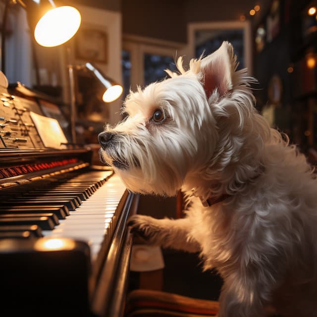 Perros De Piano: Sinfonía De Patas Alegres - Piano de salón suave