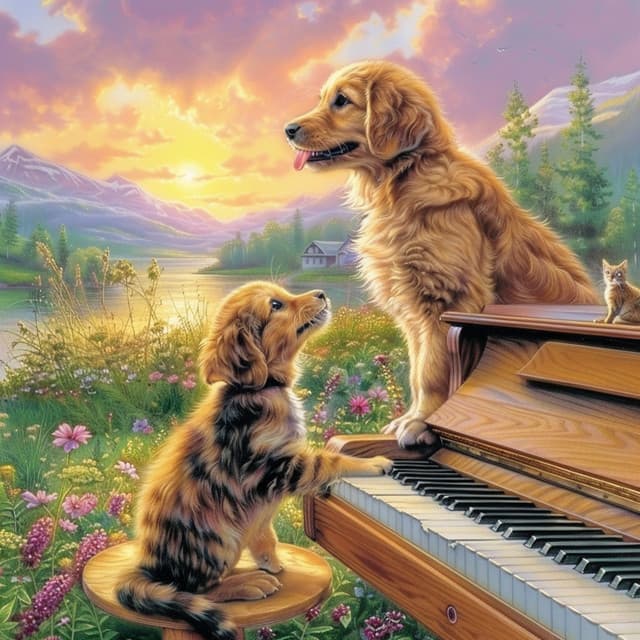 Piano Para Mascotas: Melodías Relajantes Para Acompañantes - Clásicos relajantes del piano para bebés que duermen
