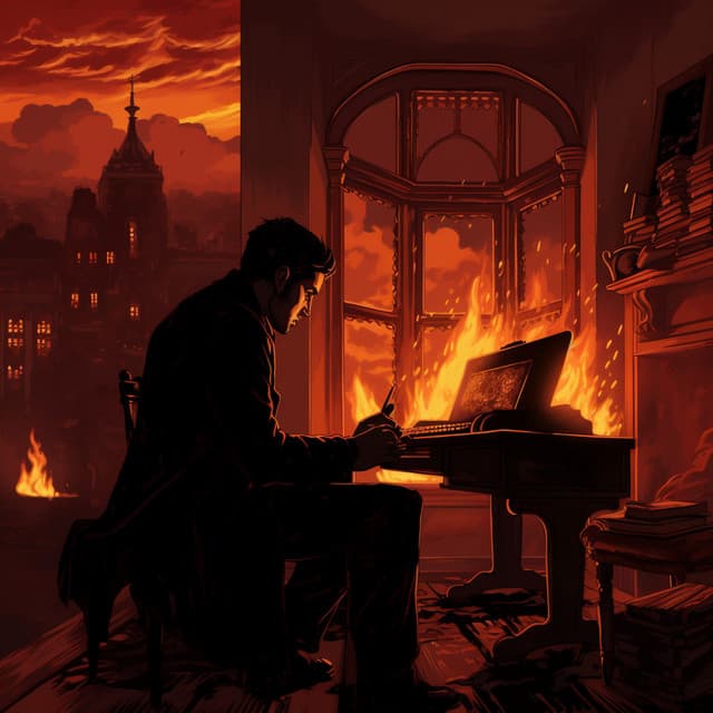 Focused Work by the Fire: Nature's Mindful Blaze - Evening Chillout Playlist