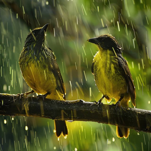 Soft Binaural Nature and Birds for Soothing Baby with Rain - Rain and Nature