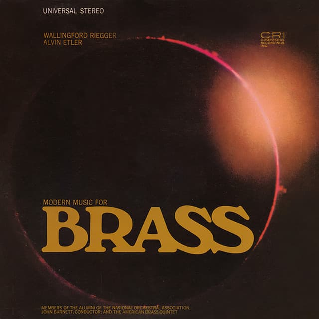 Modern Music for Brass - Members of the Alumni of the National Orchestral Association