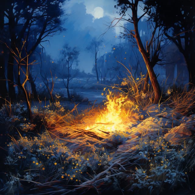 Breeze-Kissed Fires: Evening Ambiance - White Noise Atmospheres