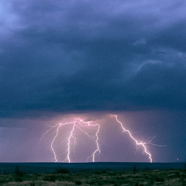 1 Rainy Night: Distant Thunderstorm - 24H Rain Sounds