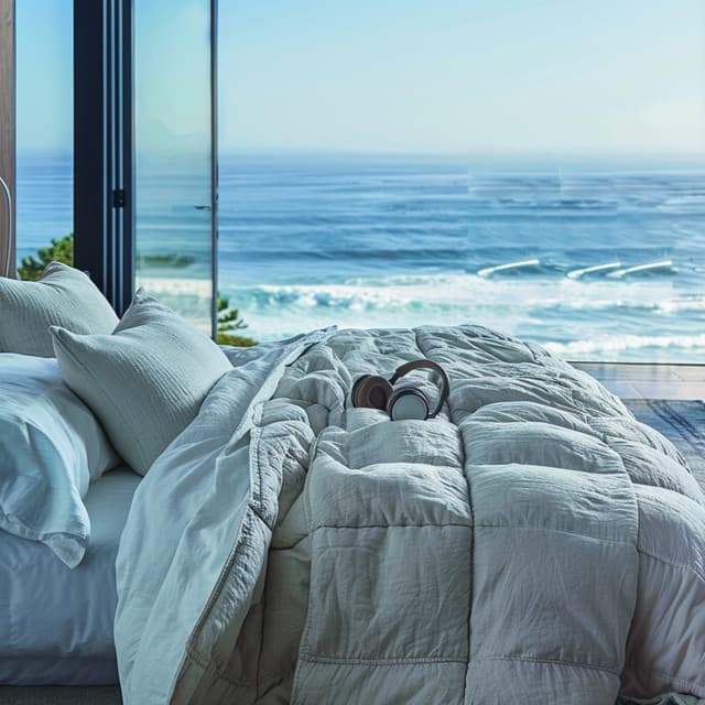 Sleep Ocean Harmony: Night's Embrace - Sleeping Stars