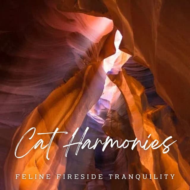 Feline Fireside Tranquility: Ambient Cat Harmonies - Fireplace Sounds