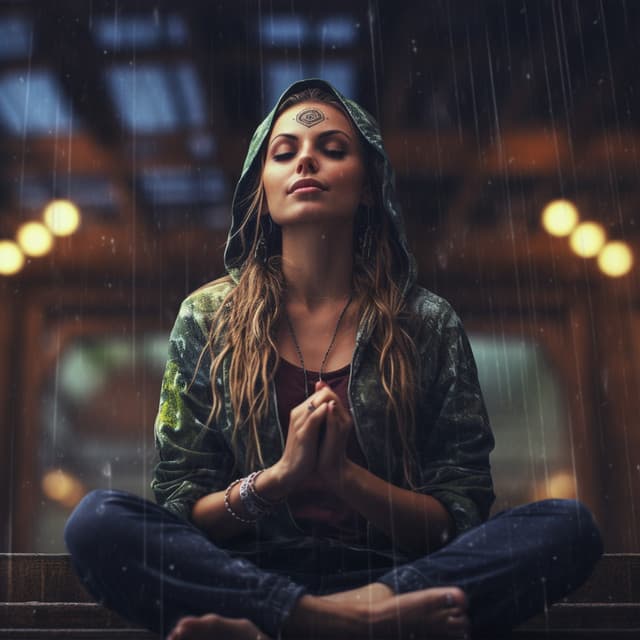 Rainy Yoga Flowing Melodies: Music in the Rain - Rainfall Meditations