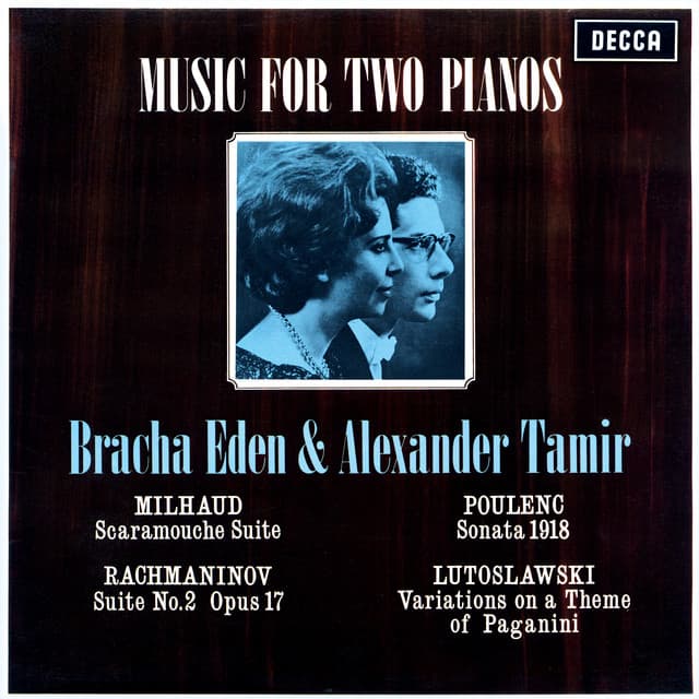 Music for Two Pianos - Milhaud; Rachmaninov; Poulenc; Lutoslawski - Bracha Eden