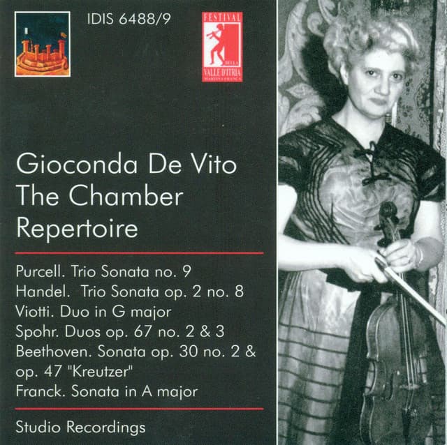 Chamber Music - Purcell, H. / Handel, G.F. / Viotti, G.B. / Spohr, L. / Beethoven, L. Van / Franck, C. - Gioconda De Vito