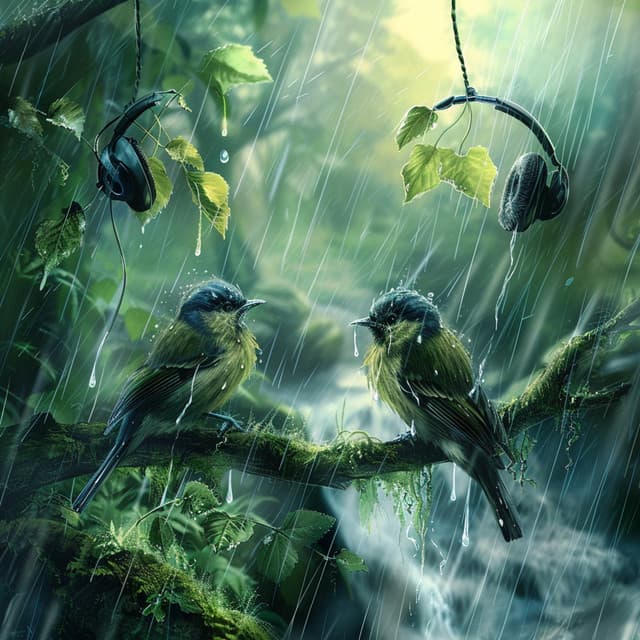 Binaural Rain Symphony: Birds in Nature's Harmony - 80 88 Hz - Binaural Beats Waves