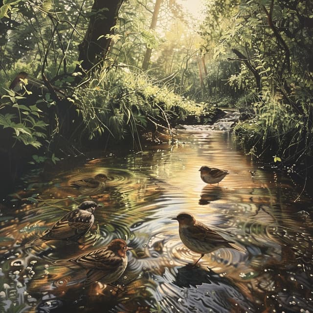 Tranquil Binaural Relaxation: Nature Birds and Creek - This Little Light of Mine