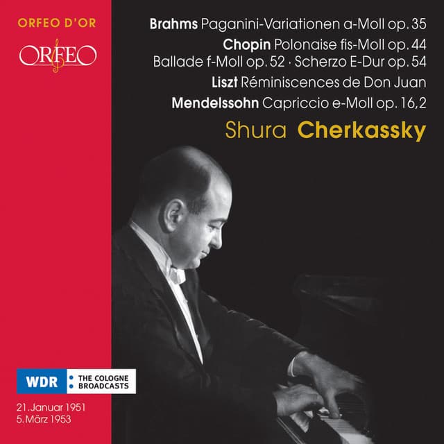 Chopin, Brahms, Liszt & Mendelssohn: Piano Works - Shura Cherkassky