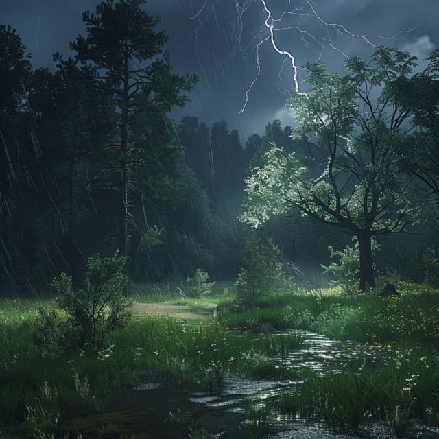 Peaceful Meditation in Thunder's Depth with a Touch of Rain Chill - Meditation for Healing