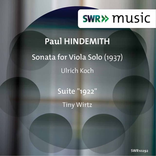 Hindemith: Viola Sonata & 1922 - Paul Hindemith