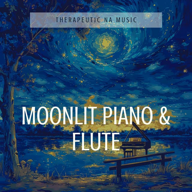 Moonlit Piano & Flute: Soothing Nighttime Serenity - Therapeutic NA Music
