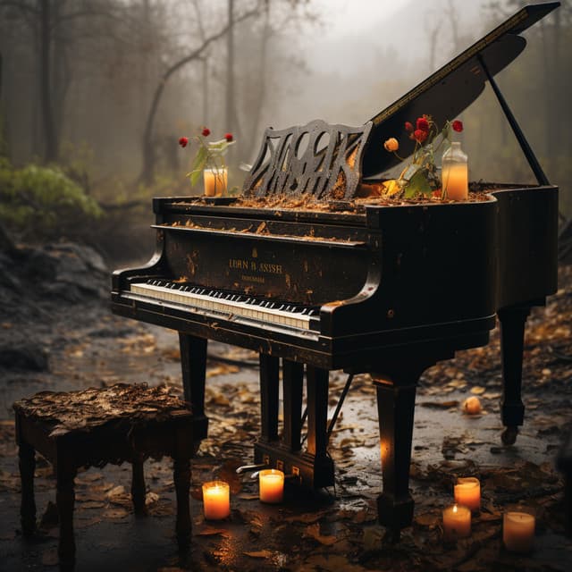 Centrarse En El Flujo: Armonía De Piano Bañada Por La Lluvia - Siente El Clima