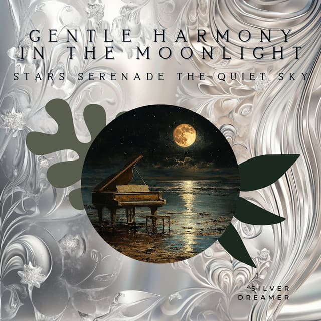 Gentle Harmony in the Moonlight: Stars Serenade the Quiet Sky - Silver Dreamer