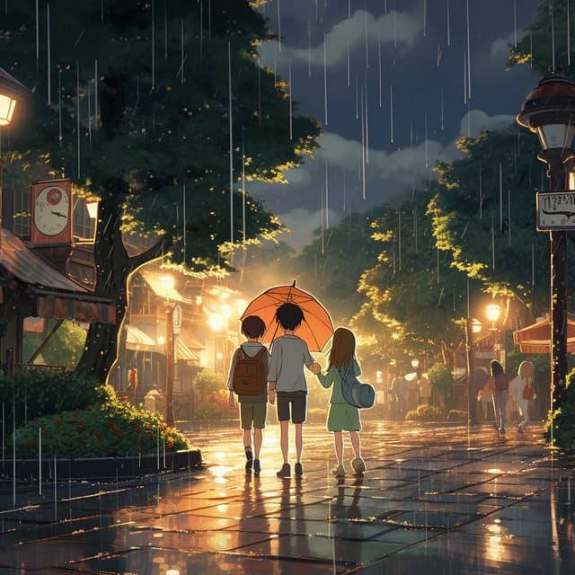 Gotas Armónicas De Lluvia: Música Bajo La Lluvia - Lista de reproducción de fondo del restaurante