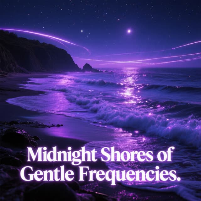 Midnight Shores of Gentle Frequencies - Calming Rain