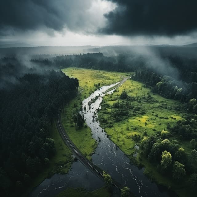 Rain Meditation: Binaural Beats for Mindful Calm - Focus on Breathing