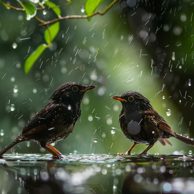 Relaxing Binaural Birds and Rain in Nature Ambience - Relaxed State
