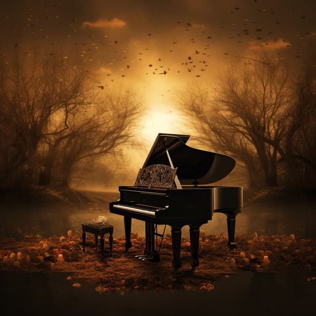 Symphony of Silence: Piano Echoes - Quiet Night Piano