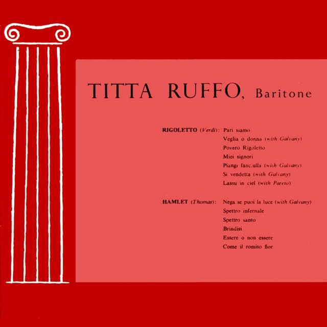 Titta Ruffo, Baritone - Giuseppe Verdi