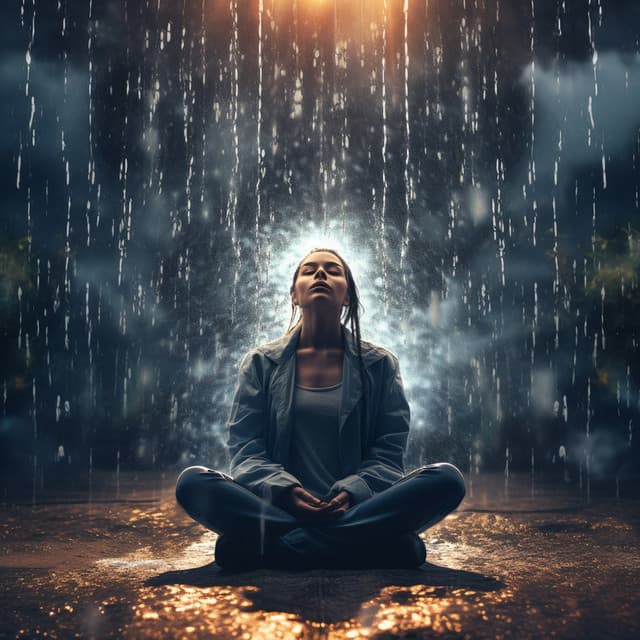 Binaural Showers: Rain Meditation Echoes - Meditation Music 528 Hz