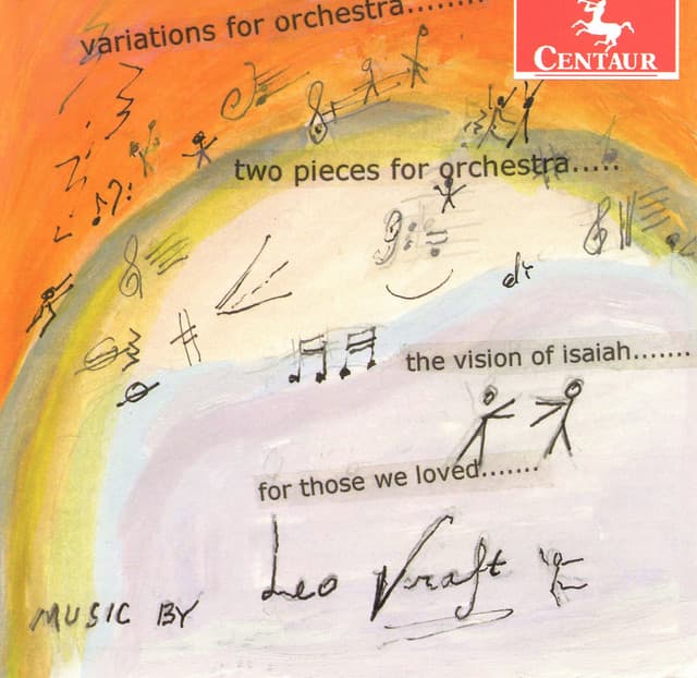 Kraft: Variations for Orchestra - 2 Pieces for Orchestra - The Vision of Isaiah - For Those We Loved - Leo Kraft