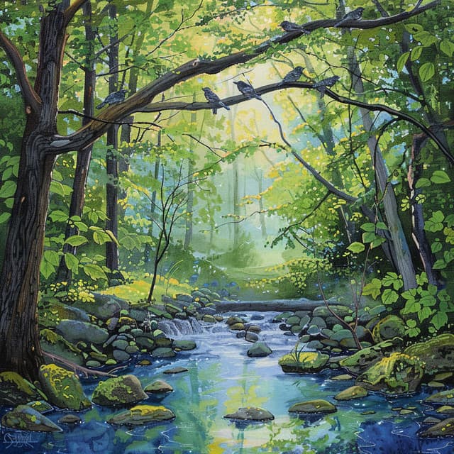 Creek Harmony: Birds and Nature in Binaural Blend - 80 88 Hz - Binaural Beats Solitude