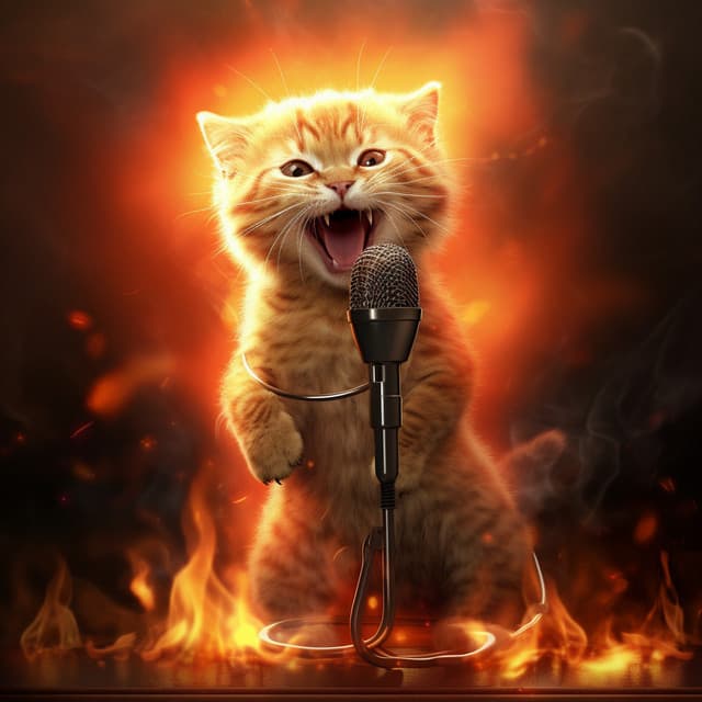 Fire Cats: Feline Warmth Melodies - Whispering Landscapes