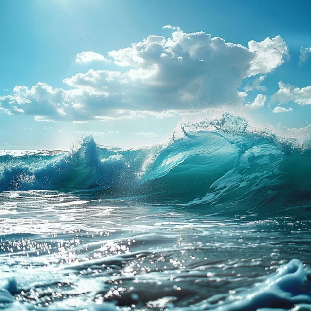 Serenidad Del Mar: Armonías Pacíficas Del Océano - Yo-Existencia León de neón